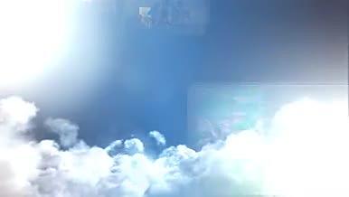 蓝天白云下的图片汇聚红旗展开视频视频的预览图